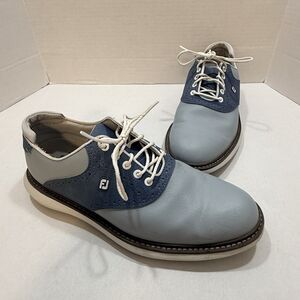 FootJoy FJ Traditions Golf Shoes Men's Size 9 Leather Blue Lightweight 57902